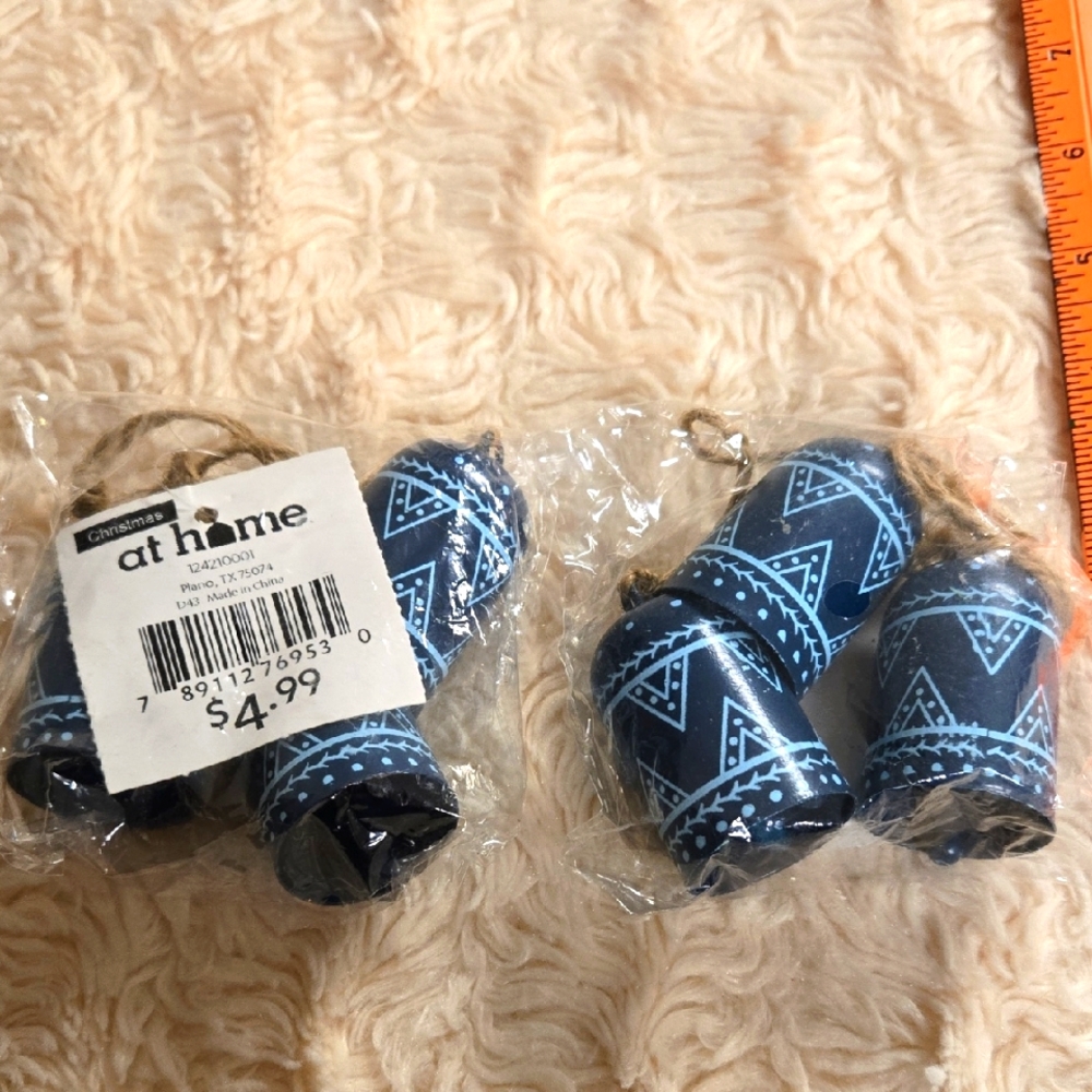 Blue Geometric Ceramic Accents Decor